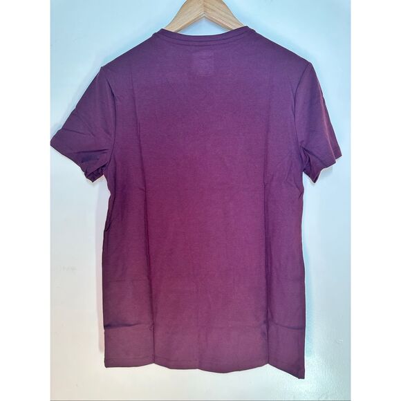 Mens Goodfellow Maroon V-Neck Classic T-shirt Size Small New - Picture 5 of 5